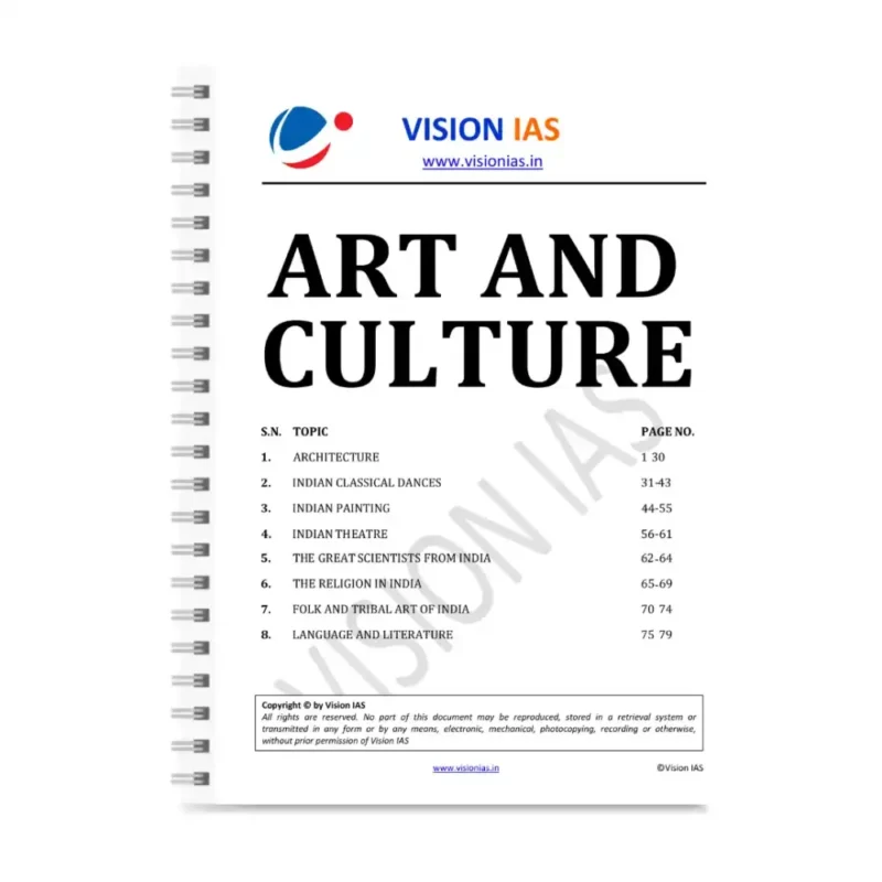 Vision IAS Art and Culture Notes English Medium booklet