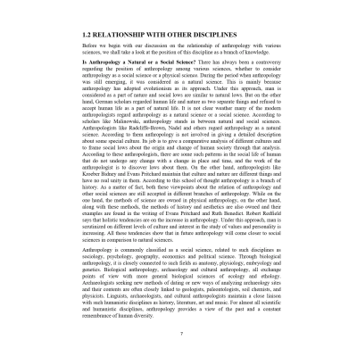 Brain Tree Anthropology Notes S3