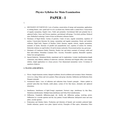 DIAS Physics Notes S1
