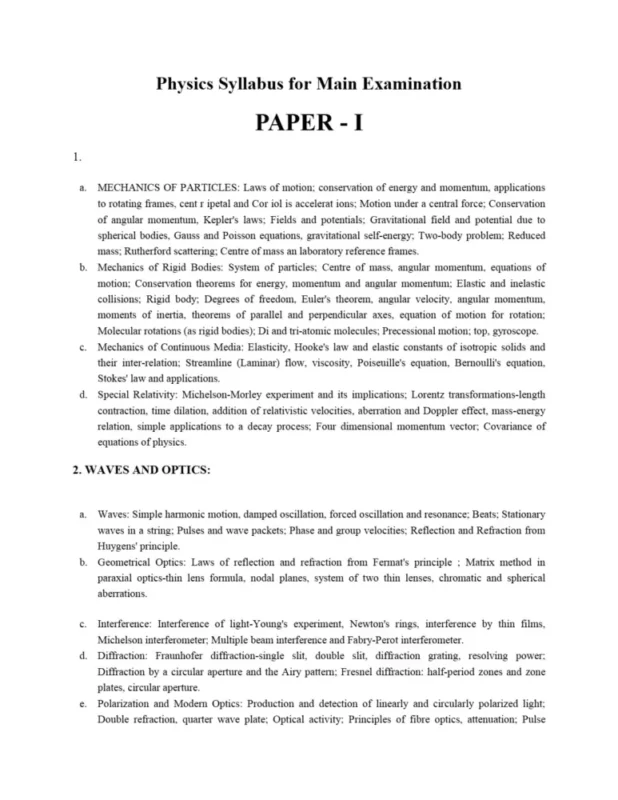 Physics Optional Notes sample page 1