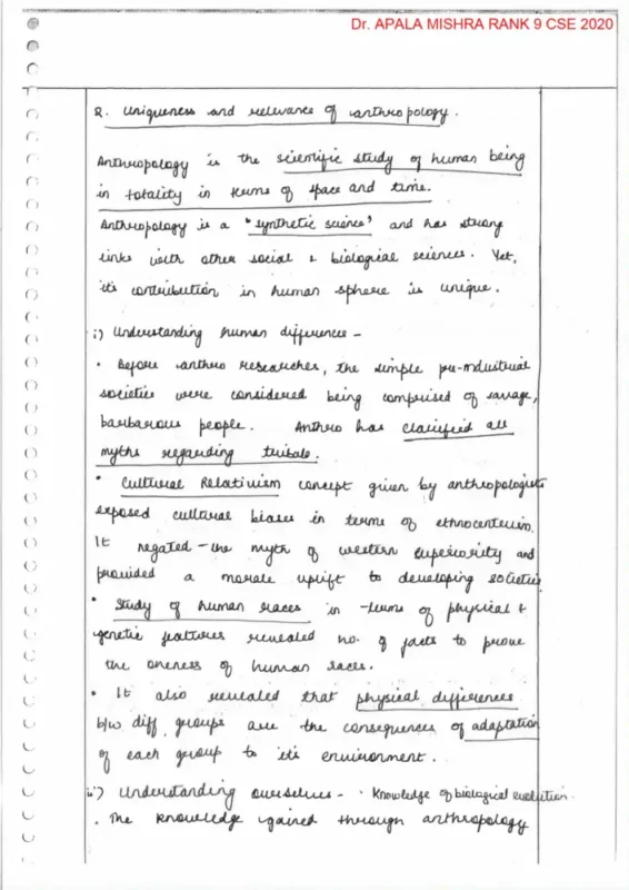 Apala Mishra Anthropology Notes sample page 4