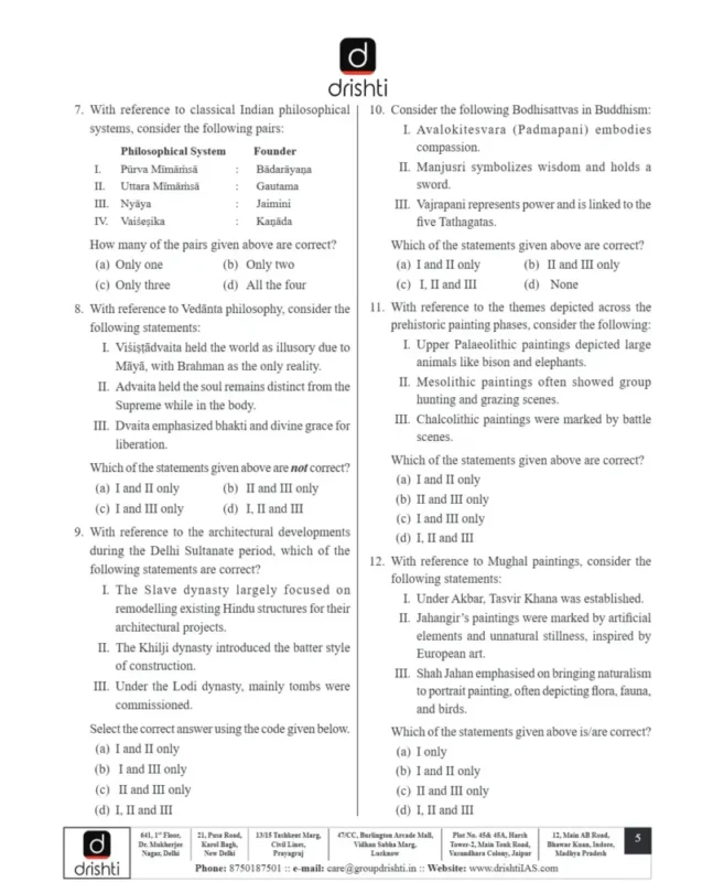 Drishti IAS Test Series sample page 2