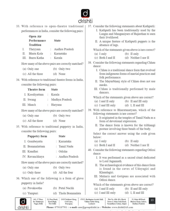 Drishti IAS Test Series sample page 6