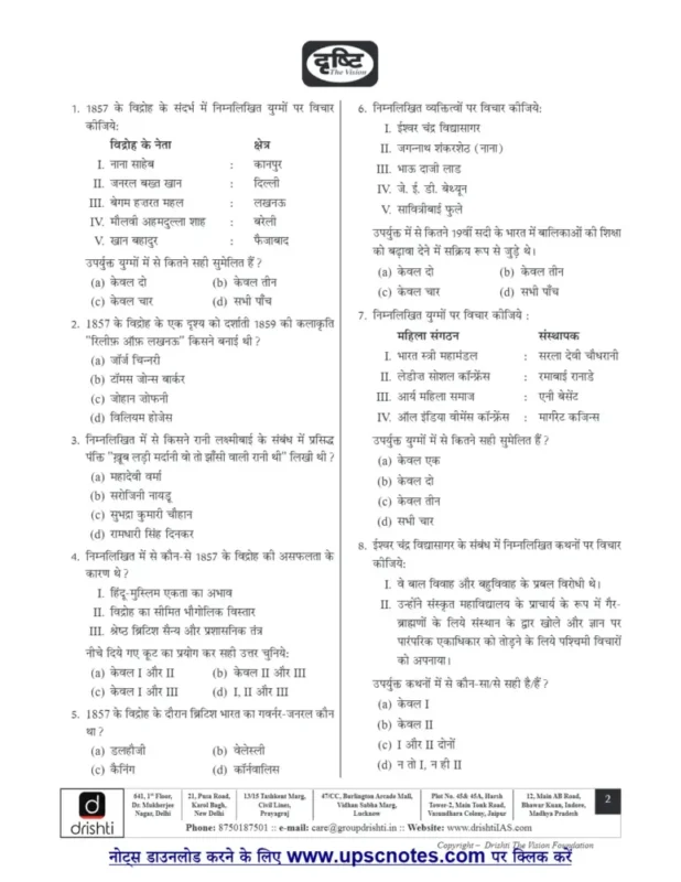 Drishti Test Series sample page 1