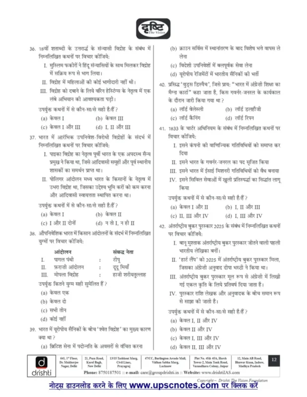 Drishti Test Series sample page 6