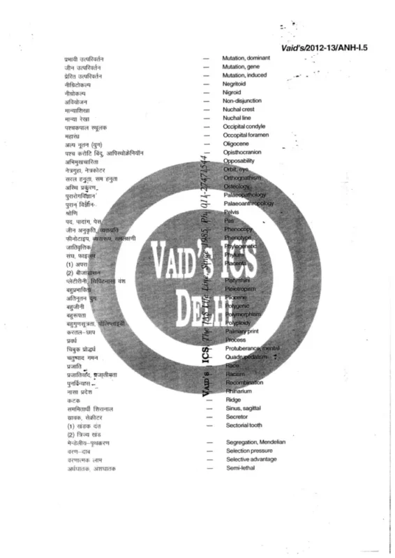 Vaid ICS Anthropology in Hindi Notes S3