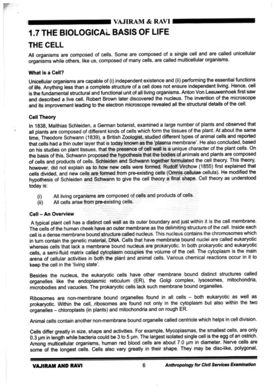 Vajiram Anthropology Notes sample page 2