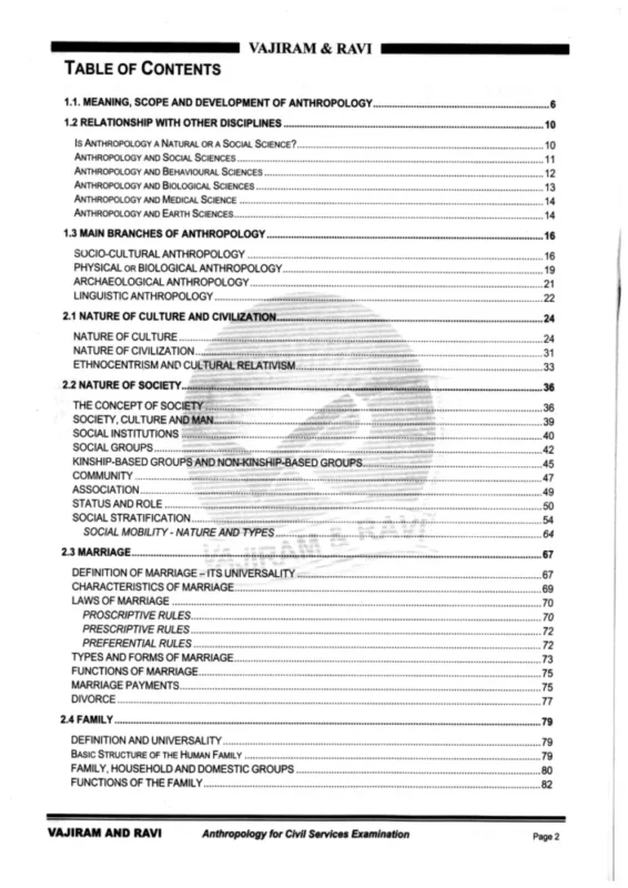 Vajiram Anthropology Notes sample page 3