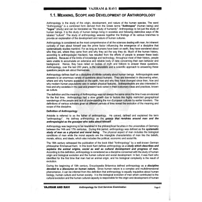 Vajiram Anthropology Optional Notes printed booklets