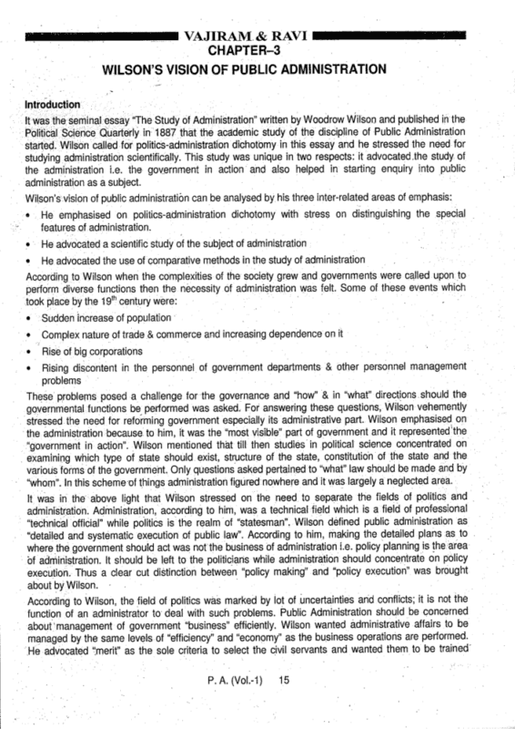 Public Administration Optional sample page 1