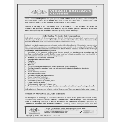 Vikash Ranjan Sociology Notes (Triumph IAS, 2025–26, 7 Booklets, Printed Edition)