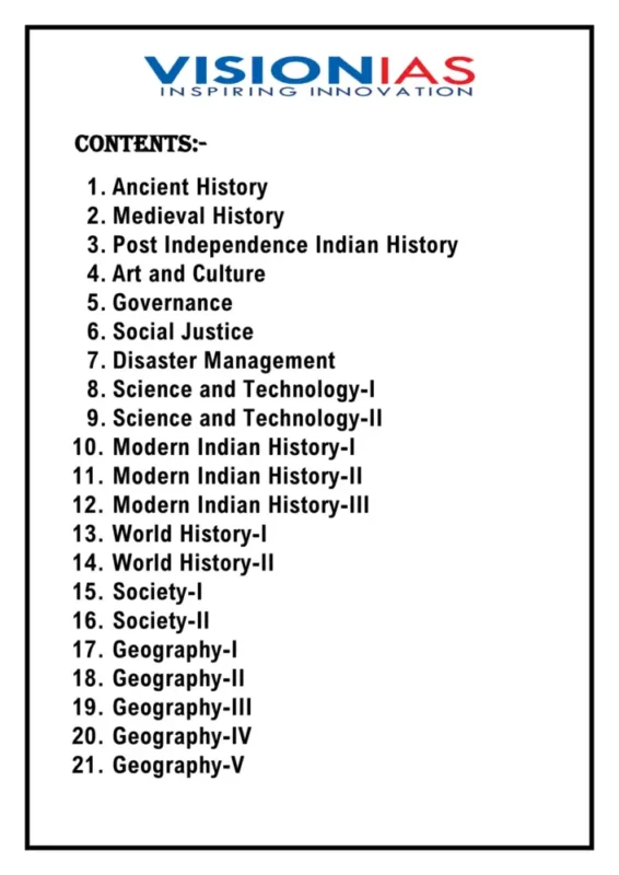 Vision IAS Study Material