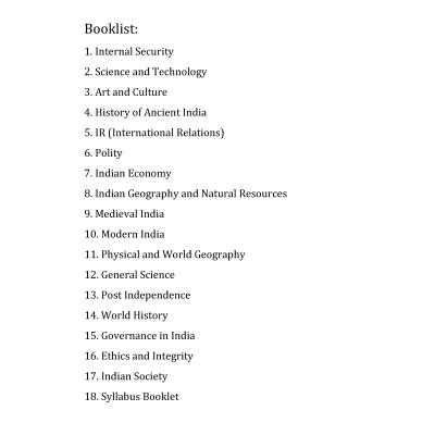 NEXT IAS Booklist