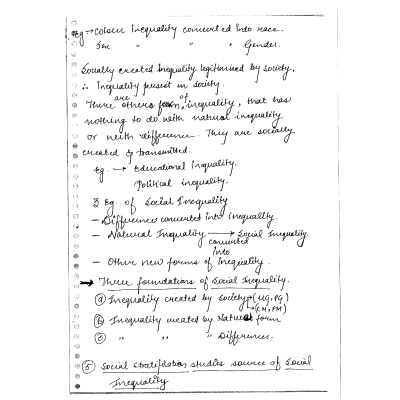 Mahapatra Sir Sociology Handwritten Notes - Sample 3