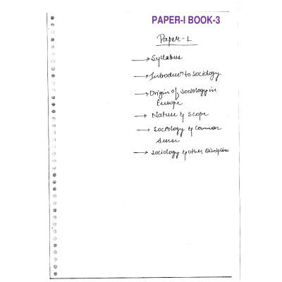 Mahapatra Sir Sociology Handwritten Notes - Sample 4