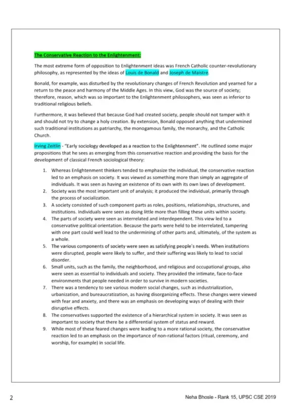 Neha Bhosle Sociology Notes sample page 3