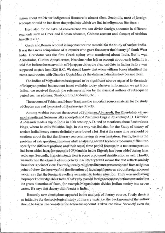 Manikant Singh History Printed Notes in English Sample 2