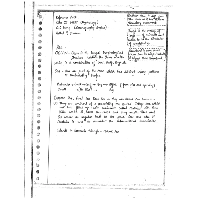 Alok Ranjan Geography Handwritten Notes S4