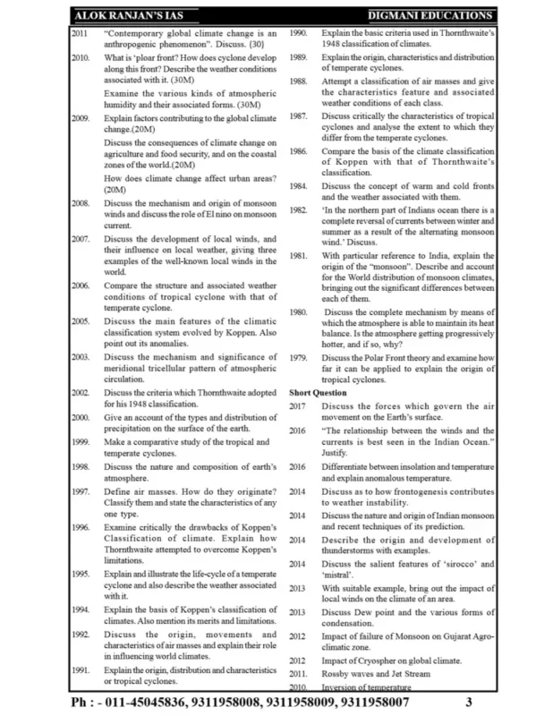 Geography Notes for UPSC sample page 3
