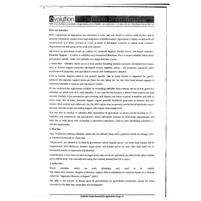 Evolution Agriculture Optional Notes S3