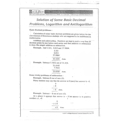Evolution Biology Notes S1