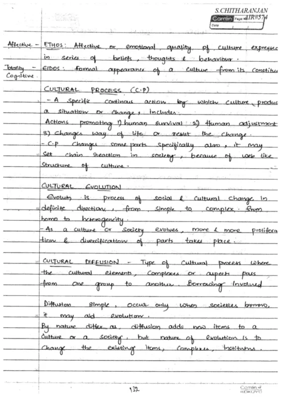 Chitranjan Anthropology Notes sample page 3