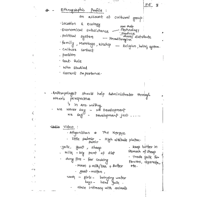 Sosin Anthropology Handwritten Notes S2