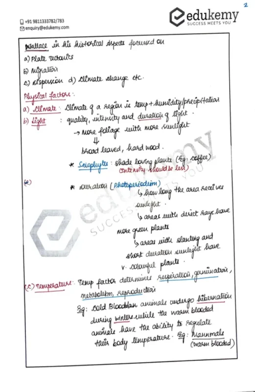 Geography Handwritten Notes sample page 1