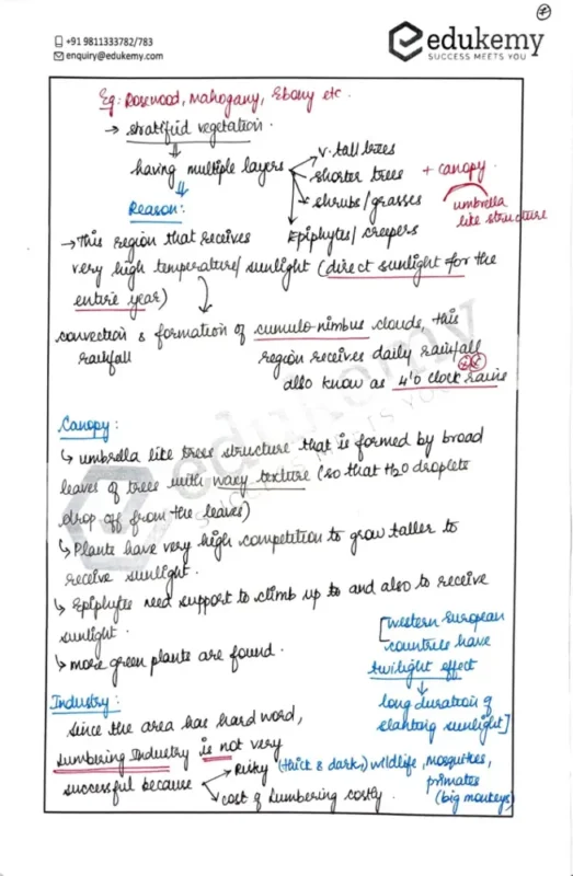 Geography Handwritten Notes sample page 3