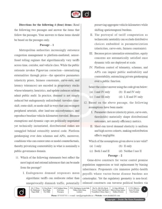 Drishti CSAT Test Series sample page 8