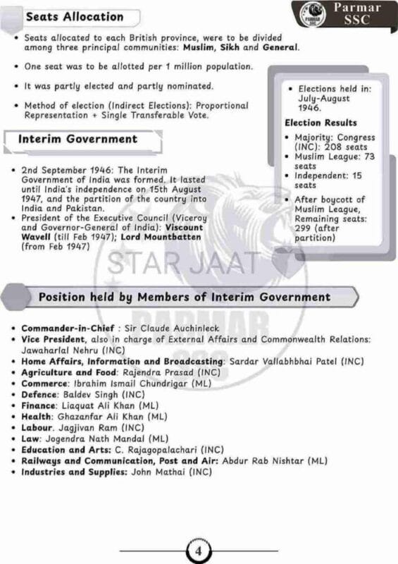 SSC GK Polity sample page 4