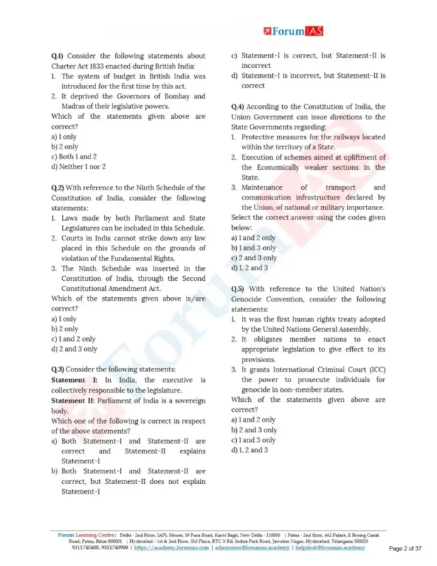 Forum IAS Test Series sample page 1