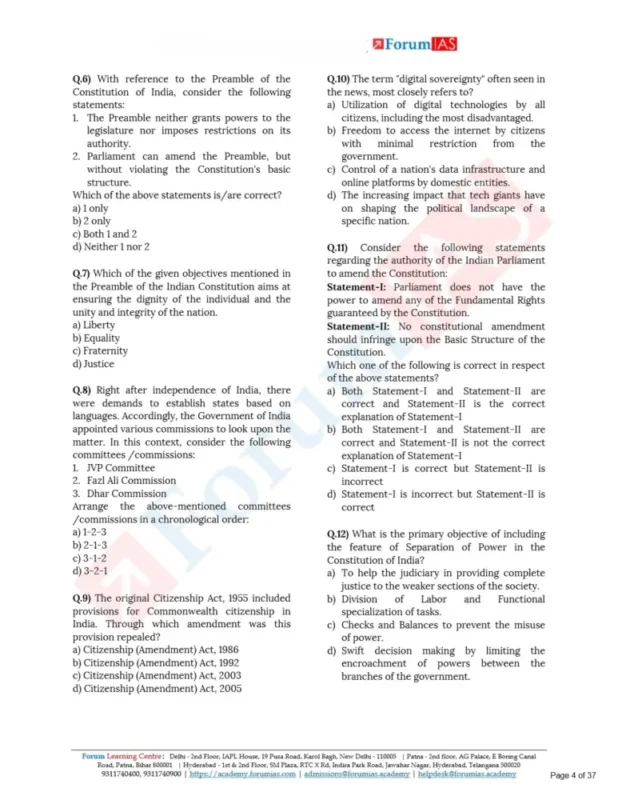 Forum IAS Test Series sample page 2