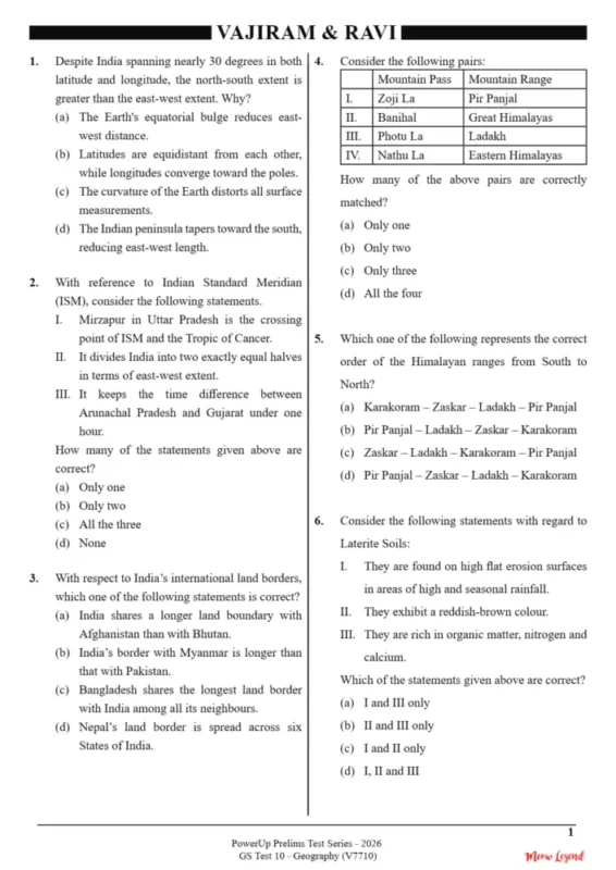 Vajiram Test Series sample page 1