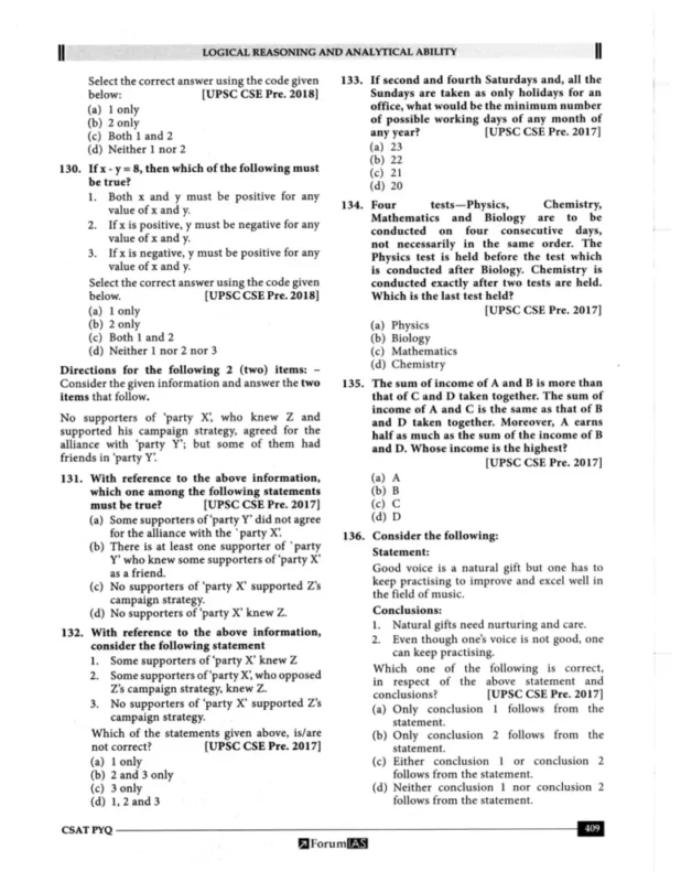 UPSC Prelims PYQ sample page 4