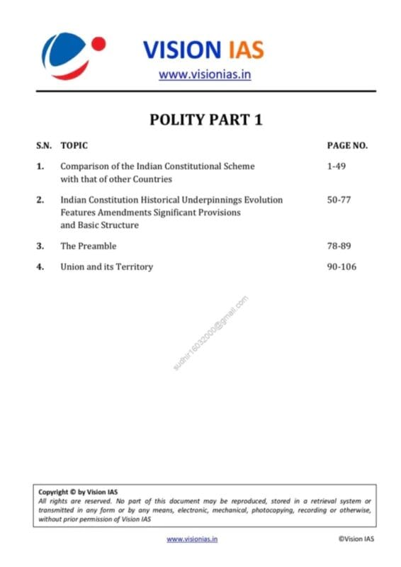 Vision IAS UPSC CSE 2026–27 Complete GS Notes | Prelims + Mains | 57 Booklets + Freebies — sample page 1