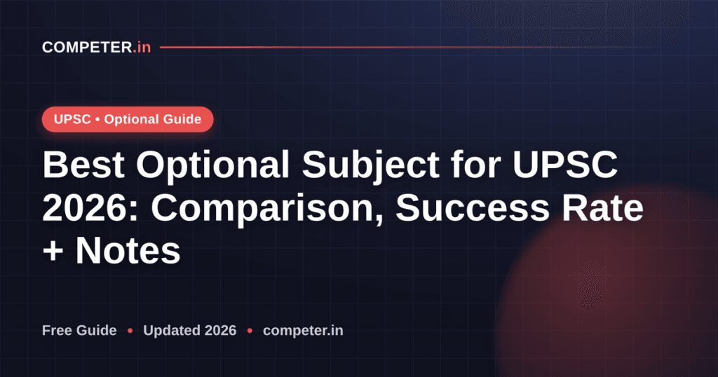 Best Optional Subject for UPSC 2026: Comparison, Success Rate + Notes