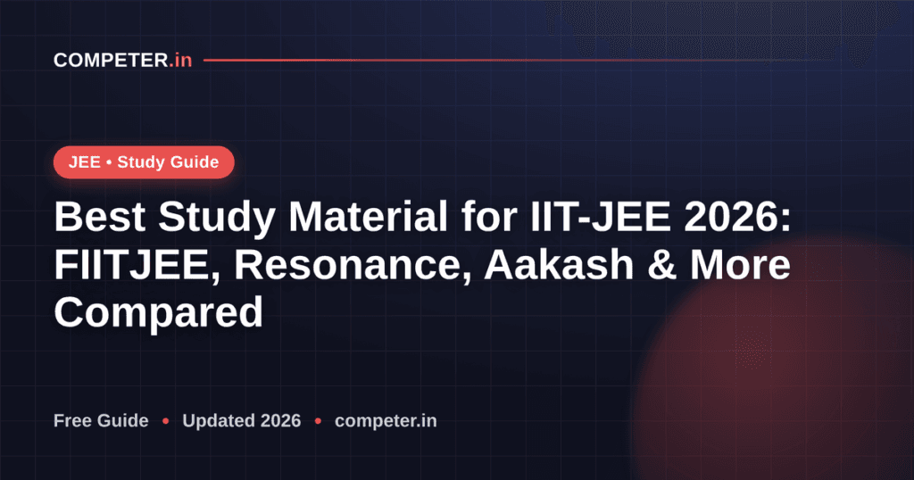 Best Study Material for IIT-JEE 2026: FIITJEE, Resonance, Aakash & More Compared