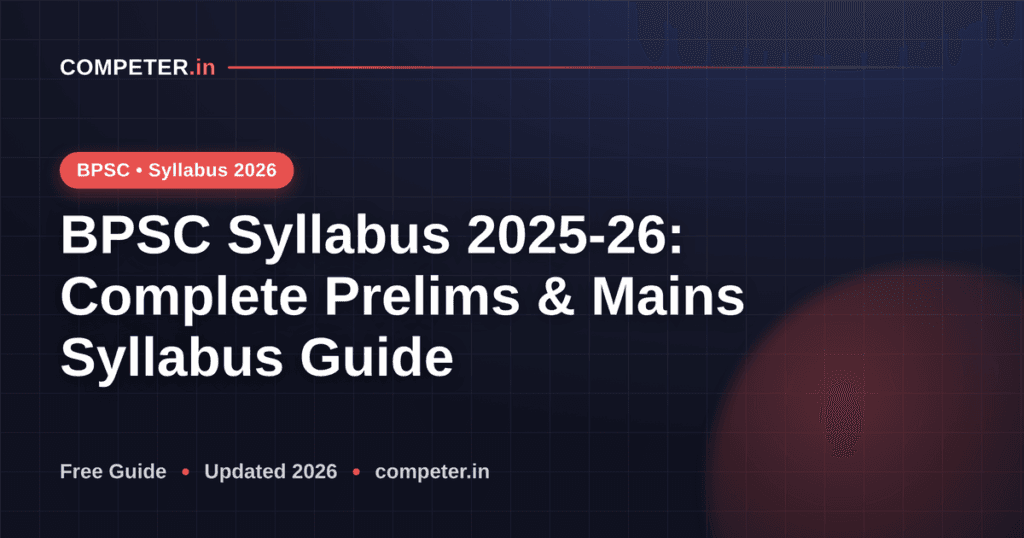 BPSC Syllabus 2025-26: Complete Prelims & Mains Syllabus Guide