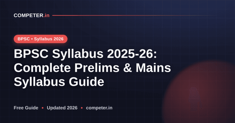 BPSC Syllabus 2025-26: Complete Prelims & Mains Syllabus Guide