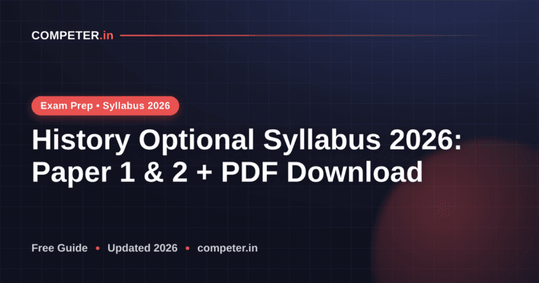 History Optional Syllabus 2026: Paper 1 & 2 + PDF Download