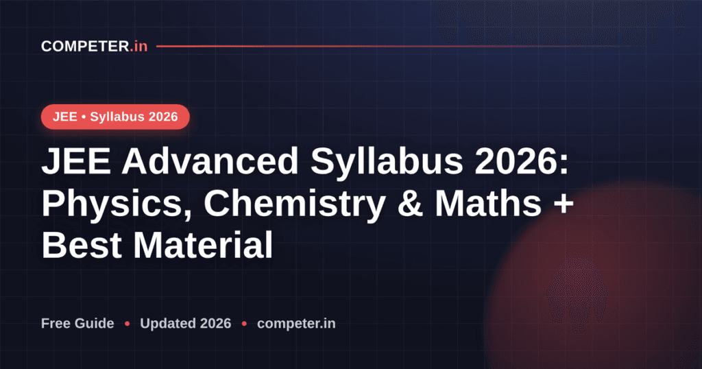 JEE Advanced Syllabus 2026: Physics, Chemistry & Maths + Best Material