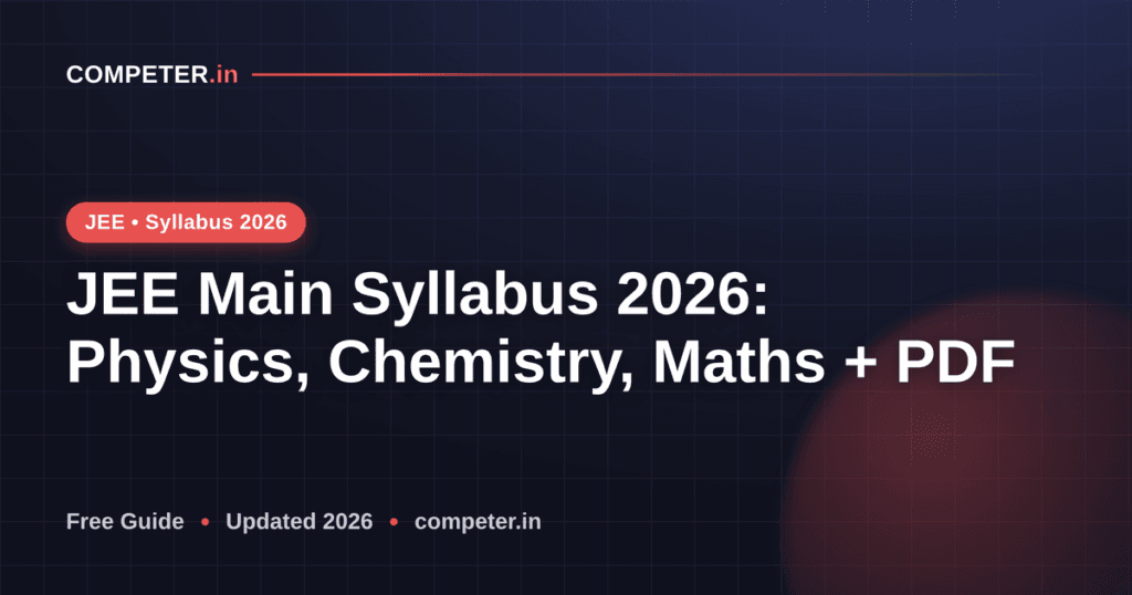 JEE Main Syllabus 2026: Physics, Chemistry, Maths + PDF