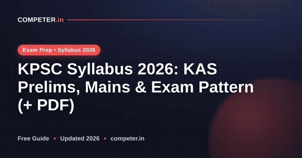 KPSC Syllabus 2026: KAS Prelims, Mains & Exam Pattern (+ PDF)
