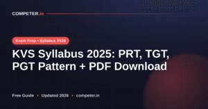 KVS Syllabus 2025: PRT, TGT, PGT Pattern + PDF Download