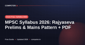 MPSC Syllabus 2026: Rajyaseva Prelims & Mains Pattern + PDF
