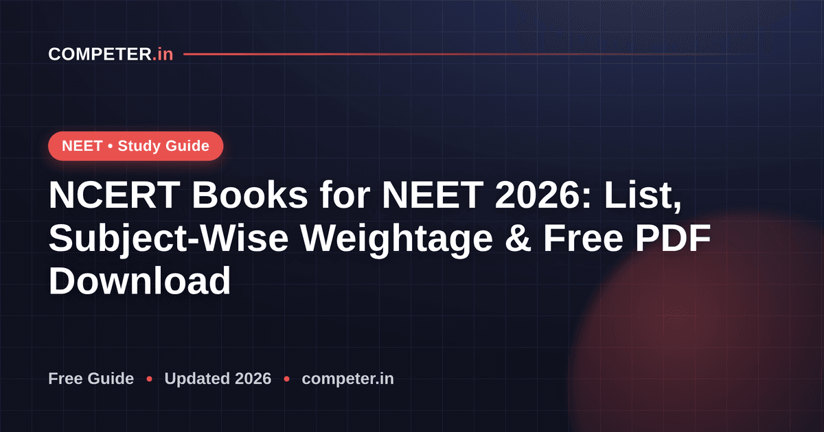 NCERT Books for NEET 2026: List, Weightage & PDF Download