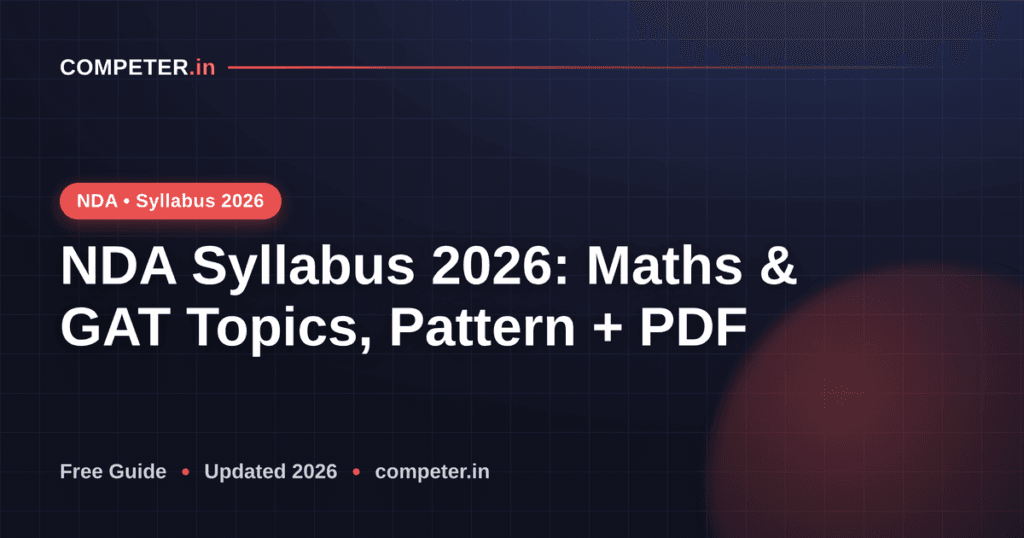 NDA Syllabus 2026: Maths & GAT Topics, Pattern + PDF