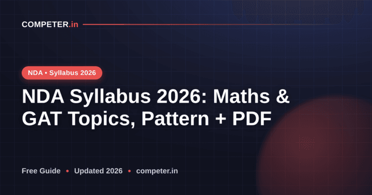 NDA Syllabus 2026: Maths & GAT Topics, Pattern + PDF