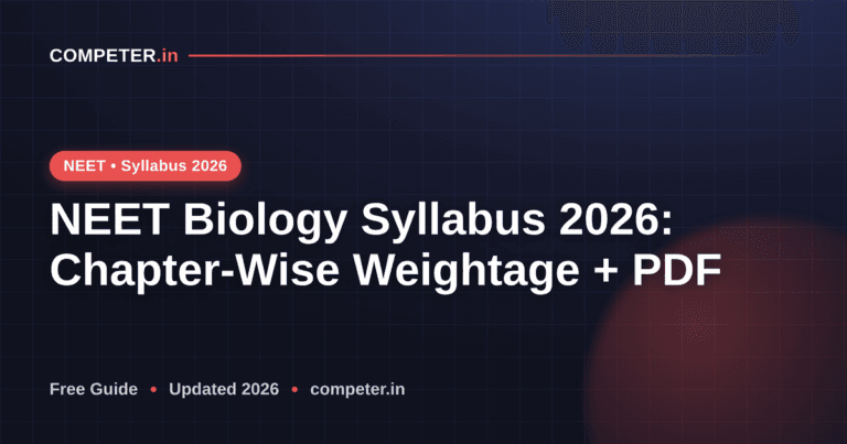 NEET Biology Syllabus 2026: Chapter-Wise Weightage + PDF